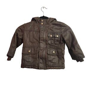 Cherokee Hooded Winter jacket 18 Mo Children's Brown Solid Duel closure